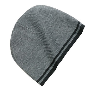 Port Company® Fine Knit Skull Cap w/Stripes