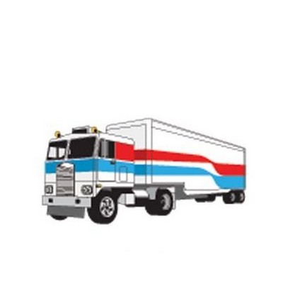 Semi Truck Promotional Magnet w/ Strip Magnet (6 Square Inch)