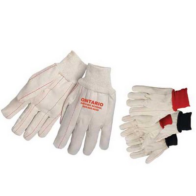 Double Palm Canvas Gloves w/ Natural Wrist