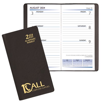 Academic Weekly Pocket Planner w/ Continental Vinyl Cover