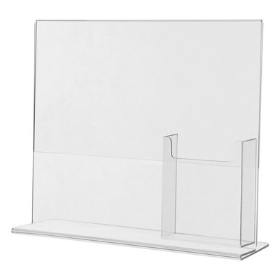 Acrylic Frame w/Brochure Holder Pocket (4")