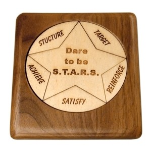 6 Piece Wood Jigsaw Puzzle w/Star Design