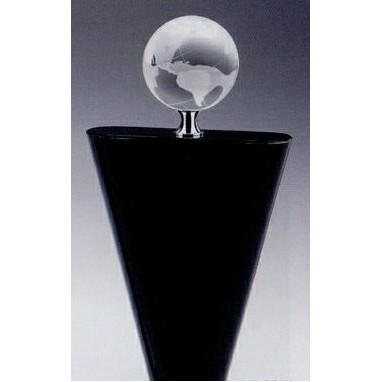 Large Black Crystal Winner's Globe Award