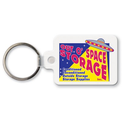 Medium Rectangle Key Tag w/Round Corners & Tab