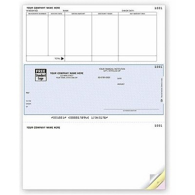 Laser Middle Accounts Payable Check - 2 Part