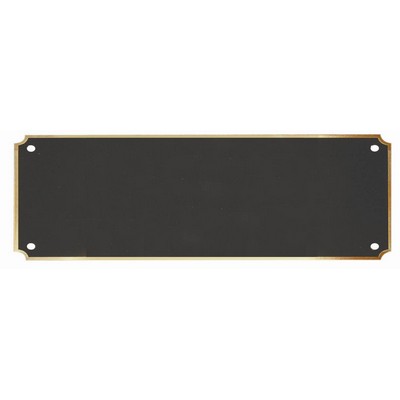 Blank Perpetual Plaque Plates with a gold Border (3" x 7")