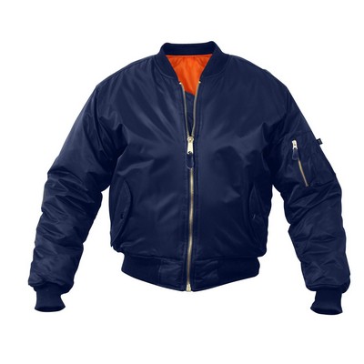 Adult Navy Blue MA-1 Military Flight Jacket (XS-XL)