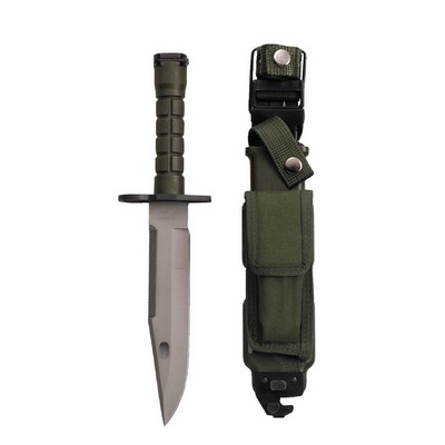 Olive Drab GI Type M-9 Military Bayonet w/Sheath