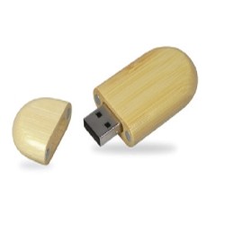 Oval Bamboo Flash Memory Drive V2.0