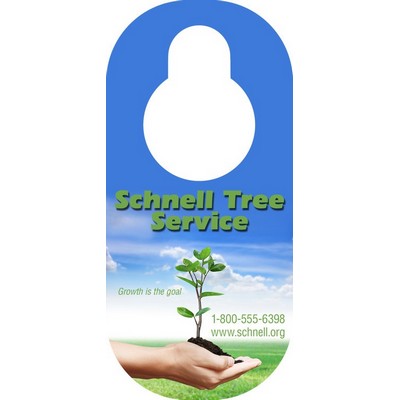 Oval 12 Pt. Paper Board Door Hanger (Full Color)