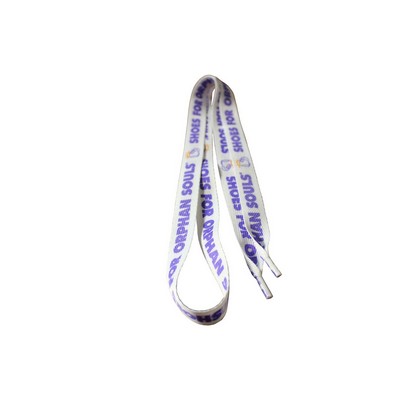 Recycled Polyester Dye Sublimated 3/4"x45" Shoelaces (Pair) - Domestically Produced