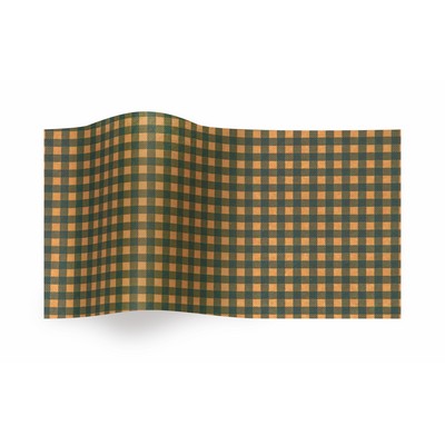 All Occasion Green Gingham Wrapping Tissue (20"x30")