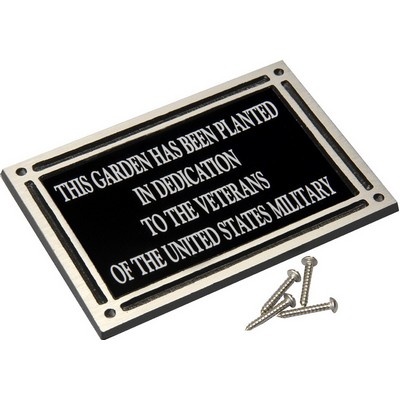 Cast Aluminum Outdoor Award Plaque-8"x10" Black/Silver