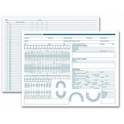 Dental Exam Record w/ Geometric Diagram & Primary Arch