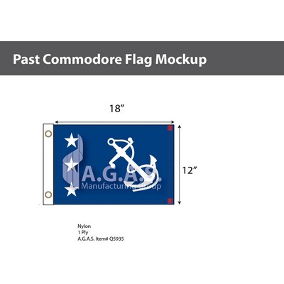 Past Commodore Deluxe Flags 12x18 inch