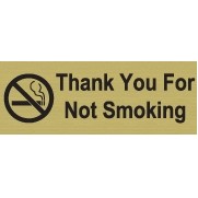 Classic Engraved Stock Signs - Tent Style - Thank You For Not Smoking