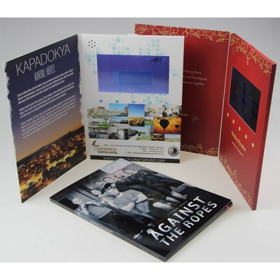 128MB 4.3 inch LCD A4 Size Bi-fold Video Brochure