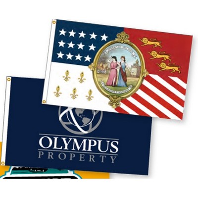 Custom Digital Nylon Flag w/Single Face Reverse (10'x15')