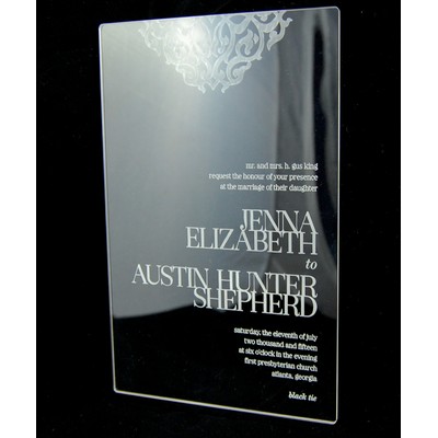 5" x 7" - Clear Acrylic Invitations