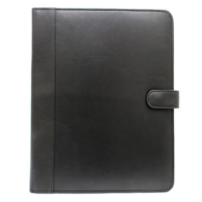 Ashlin® Designer Midnight Black Bernadino Georgio Napa Portfolio w/Letter Sized Notepad