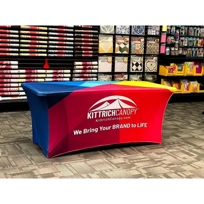 8ft. Custom Printed STRETCH Table cover