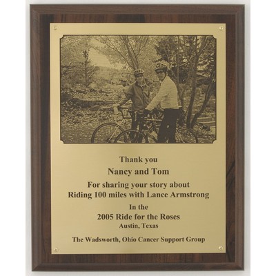 Economy Walnut Edge Plaque (5"x7")