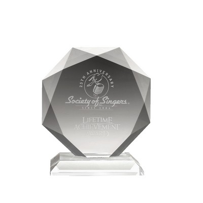 Octagon Crystal Diamond Trophy