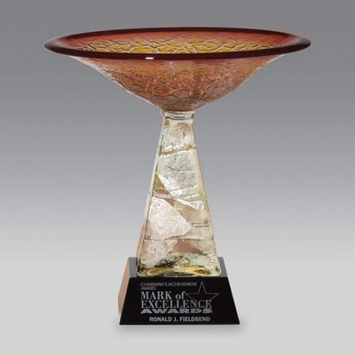 Giza Bowl - Ruby/Black 11" Tall