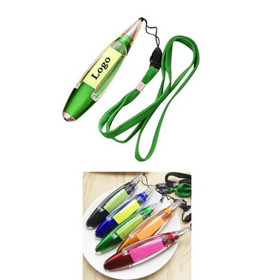 LED Light UP Ballpoint Pen Lanyard