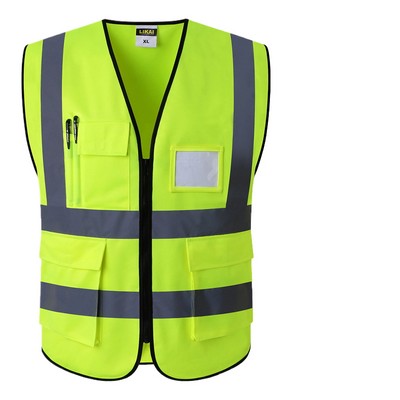 High Visibility Safety Reflective Vest With Pocket