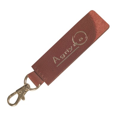 Medium Leather Key Tag with Dog Hook Closure (3.94"x1.18")