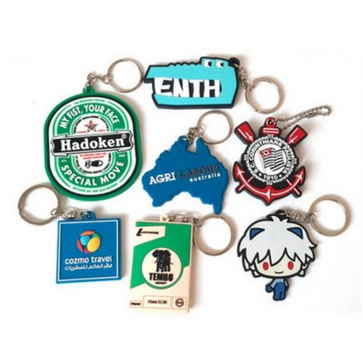 3" 2D PVC Keychain / Keytag