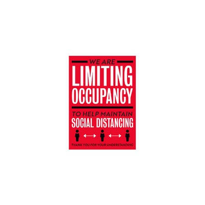 Social Distancing Limited Occupancy Sign Style 9 - (5"x7")