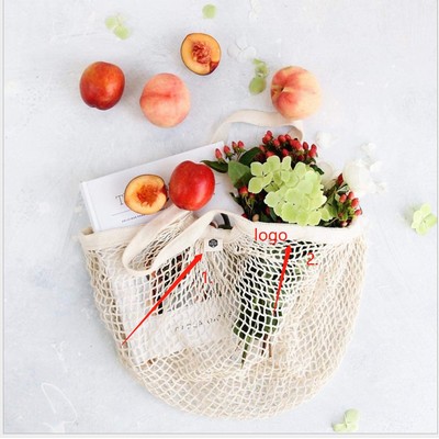 Reusable Mesh Organic Cotton Grocery Bag