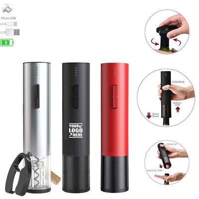 Metal Rechargeable Automatic Electric Wine Opener