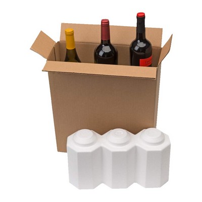 3-Bottle Styrofoam Wine Shipper