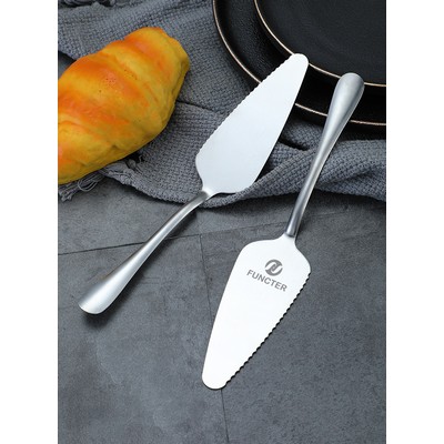 9.5 inch 430 Stainless Steel Silver Cake Spatula Baking Tools W/Teeth For Pie/Pizza/Cheese/Cake