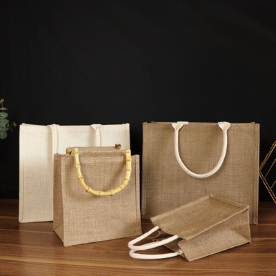 Burlap Tote, Segarty Natural Jute Tote Bags with Different Sizes & Handles