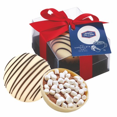 Hot Chocolate Bomb Gift Box w/ Hang Tag - Original Flavor - Classic White