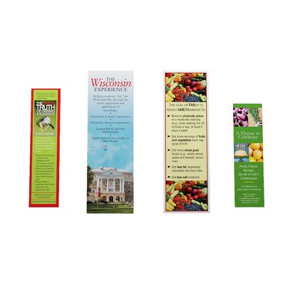 2.75" x 8.5" - Full Color Bookmarks - 16pt Cardstock - 2 Sided. UV 2 Sides