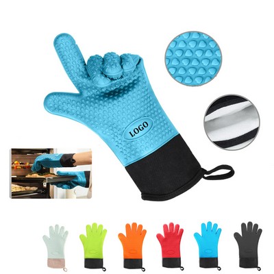 Silicone BBQ Heat Resistant Cooking Gloves