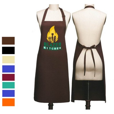 12 oz. 100% Cotton Waterproof Kitchen Apron w/ 2 Pockets