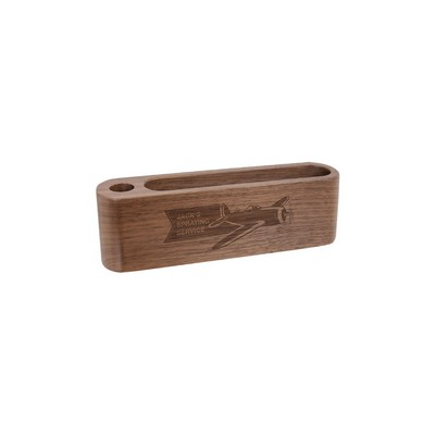 5¼" Walnut Business Card/Pen Holder