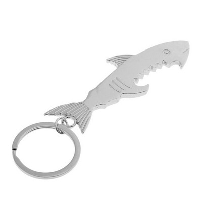 Shark Shape Bottle Opener with Keychain