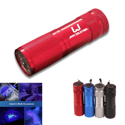 UV Blacklight 9 LED Flashlight