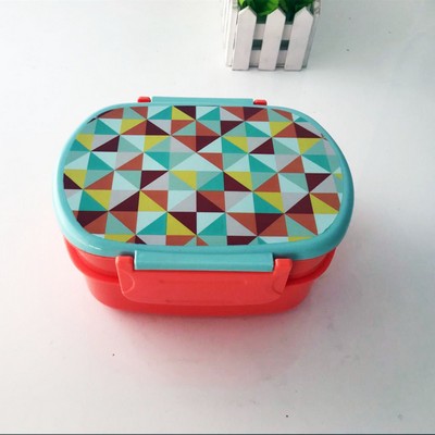 Rectangle Plastic Lunch Box Leak Proof Double Layer Food Container