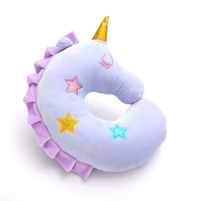 Custom Unicorn U Shape Traveling Neck Pillow w/Logo