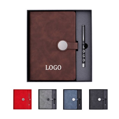 PU Leather Notebook With Pen Gift Set