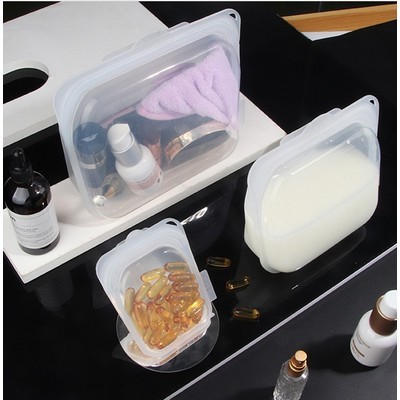 3 PCS SET (118ML+1000M+1950ML) Reusable Silicone Food Storage Bags, LEAKPROOF, AIRTIGHT, Food Grade