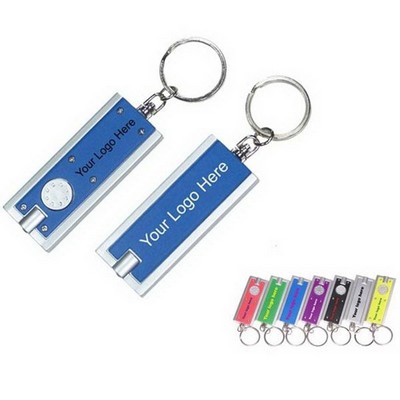 Mini Flash Light w/Super Bright LED & Swivel Key Chain